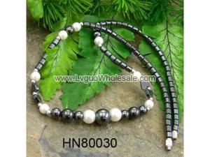 Hematite Beads Stone Chain Choker Fashion Women Necklace